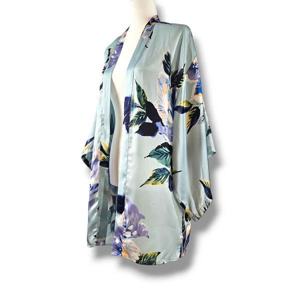 EUC Show Me Your MuMu Texas Kimono [no Sash]  Sz. XS [0-2] Mint To Be Floral - Picture 1 of 8